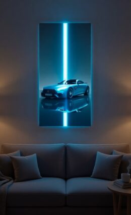 Neon Drive – Luxury Car LED Wall Art