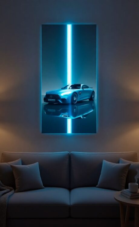 Neon Drive – Luxury Car LED Wall Art