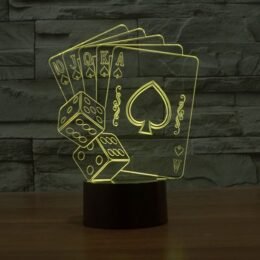 Poker Card Edge Acrylic 3D Light Lamp
