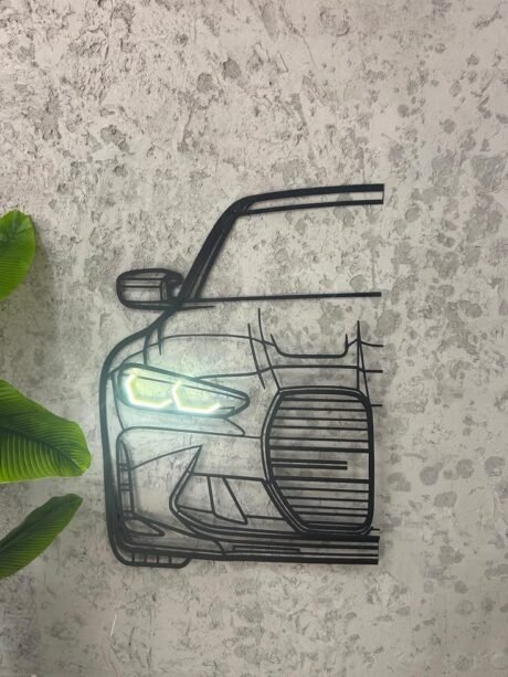 Industrial Chic M4 G80 Metal Car Wall Decor-Wall Art- Car Guy Gift-Race Car-Gift Idea For Man- Car L