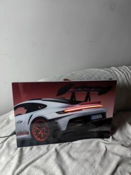 Porsche 911 GT3RS LED Light-Up Car Wall Art