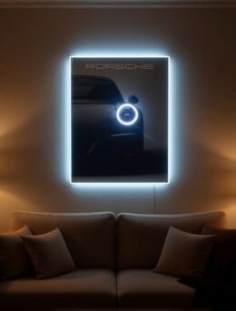 Porsche UV Neon Sign
